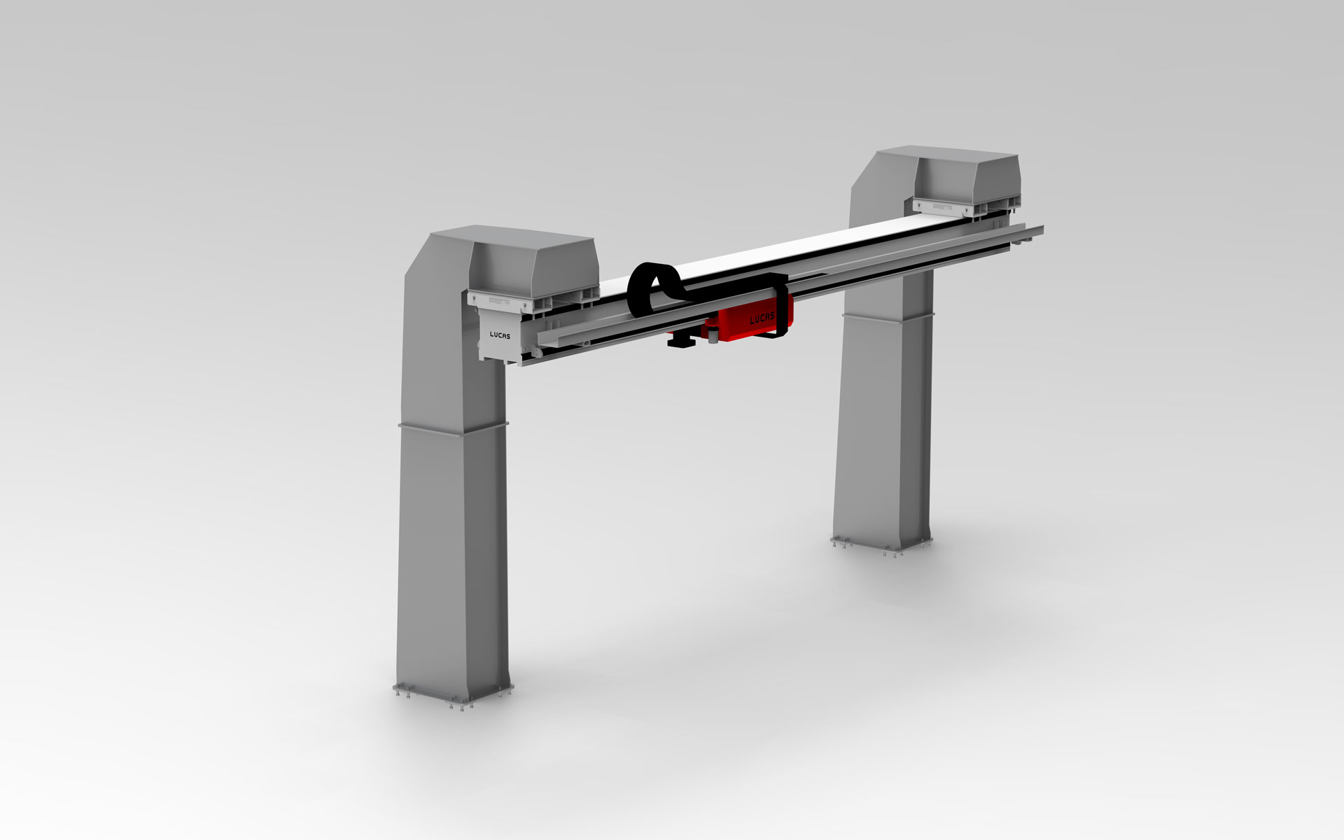 Axes linéaires élevés sur poteaux