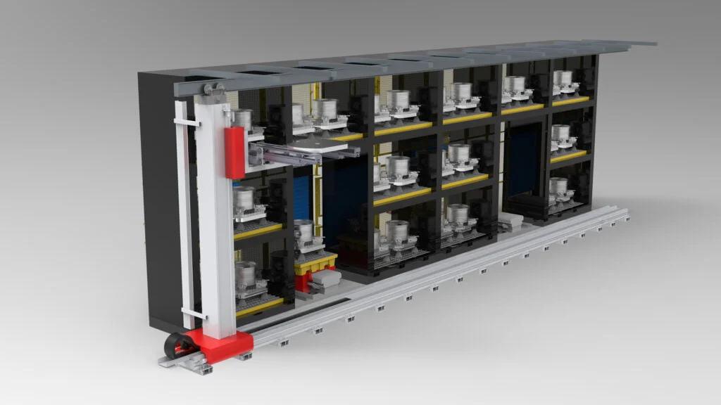 Chargement de tables de machines-outils